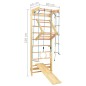 vidaXL Set da Arrampicata per Interni con Scalette e Anelli in Legno vidaXL Set da Arrampicata per Interni con Scalette e Anelli in Legno