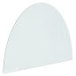 vidaXL Lastra in Vetro per Caminetto Semicircolare 800x600 mm