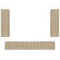 Set di Mobili Porta TV 4 pz Rovere Sonoma in Legno Multistrato