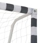 vidaXL Porta da Calcio 300x200x90 cm in Metallo Bianco e Nero vidaXL Porta da Calcio 300x200x90 cm in Metallo Bianco e Nero