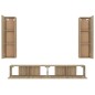 Set di Mobili Porta TV 4 pz Rovere Sonoma in Legno Multistrato