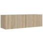 Set di Mobili Porta TV 4 pz Rovere Sonoma in Legno Multistrato