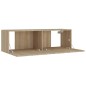 Set di Mobili Porta TV 4 pz Rovere Sonoma in Legno Multistrato