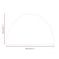 vidaXL Lastra in Vetro per Caminetto Semicircolare 800x500 mm vidaXL Lastra in Vetro per Caminetto Semicircolare 800x500 mm
