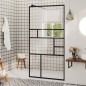 vidaXL Parete Doccia Walk-in in Vetro Trasparente ESG Nera 80x195 cm vidaXL Parete Doccia Walk-in in Vetro Trasparente ESG Nera 80x195 cm