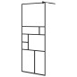 vidaXL Parete Doccia Walk-in in Vetro Trasparente ESG Nera 80x195 cm vidaXL Parete Doccia Walk-in in Vetro Trasparente ESG Nera 80x195 cm