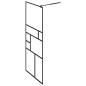 vidaXL Parete Doccia Walk-in in Vetro Trasparente ESG Nera 80x195 cm vidaXL Parete Doccia Walk-in in Vetro Trasparente ESG Nera 80x195 cm