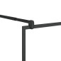 vidaXL Parete Doccia Walk-in in Vetro Trasparente ESG Nera 80x195 cm vidaXL Parete Doccia Walk-in in Vetro Trasparente ESG Nera 80x195 cm