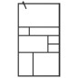 vidaXL Parete per Doccia Walk-in Vetro Trasparente ESG 90x195 cm Nera vidaXL Parete per Doccia Walk-in Vetro Trasparente ESG 90x195 cm Nera