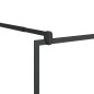 vidaXL Parete per Doccia Walk-in Vetro Trasparente ESG 90x195 cm Nera vidaXL Parete per Doccia Walk-in Vetro Trasparente ESG 90x195 cm Nera