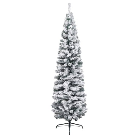 vidaXL Albero di Natale Artificiale con Neve Fioccata Verde 210 cm PVC