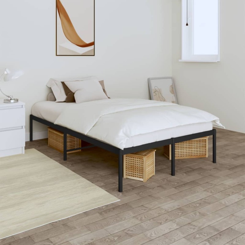 vidaXL Giroletto in Metallo Nero 120x190 cm vidaXL Giroletto in Metallo Nero 120x190 cm