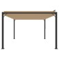 vidaXL Pergolato a Lamelle 3x4m Grigio Talpa Tessuto e Alluminio vidaXL Pergolato a Lamelle 3x4m Grigio Talpa Tessuto e Alluminio