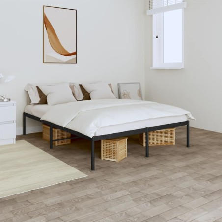 vidaXL Giroletto in Metallo Nero 140x190 cm