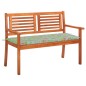 vidaXL Panchina da Giardino 2 Posti e Cuscino 120cm Massello Eucalipto vidaXL Panchina da Giardino 2 Posti e Cuscino 120cm Massello Eucalipto