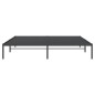 vidaXL Giroletto Metallo Nero 180x200 cm