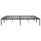 vidaXL Giroletto Metallo Nero 180x200 cm