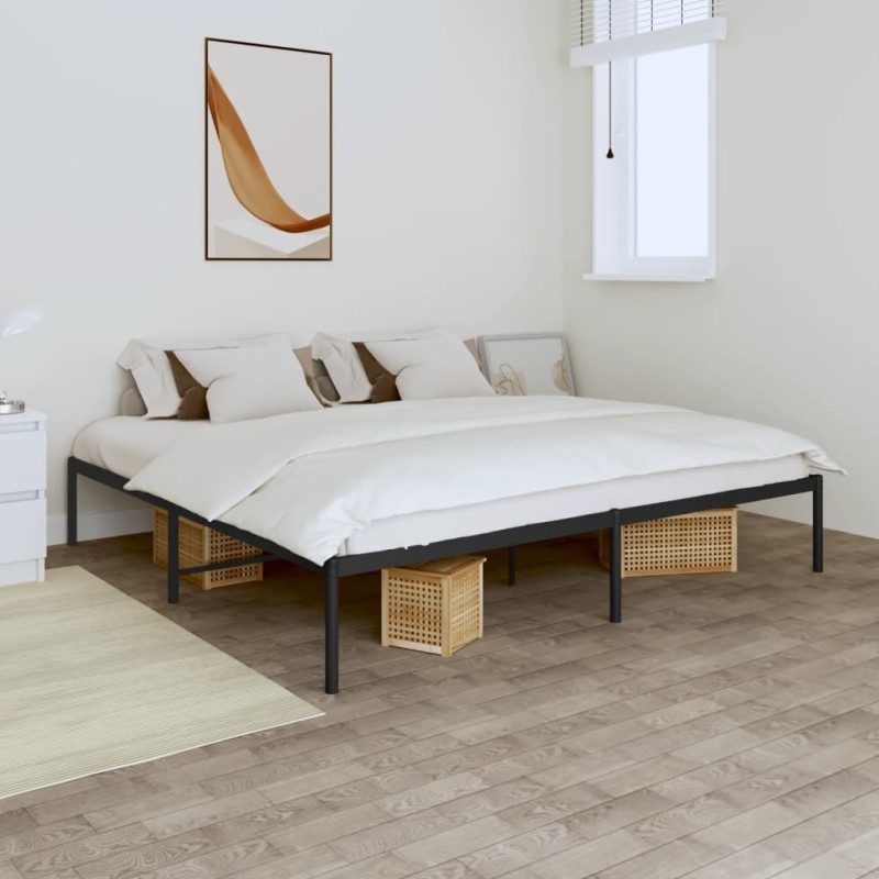 vidaXL Giroletto in Metallo Nero 200x200 cm vidaXL Giroletto in Metallo Nero 200x200 cm