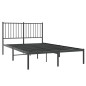 vidaXL Giroletto con Testiera in Metallo Nero 120x190 cm vidaXL Giroletto con Testiera in Metallo Nero 120x190 cm