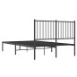 vidaXL Giroletto con Testiera in Metallo Nero 120x190 cm vidaXL Giroletto con Testiera in Metallo Nero 120x190 cm