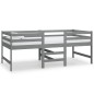 vidaXL Letto Medio-Alto Grigio in Legno Massello di Pino 90x200 cm vidaXL Letto Medio-Alto Grigio in Legno Massello di Pino 90x200 cm