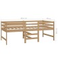vidaXL Letto Medio-Alto Marrone in Legno Massello di Pino 90x200 cm