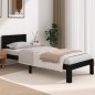 vidaXL Giroletto in Legno Massello Nero 75x190 cm 2FT6 Small Single vidaXL Giroletto in Legno Massello Nero 75x190 cm 2FT6 Small Single