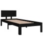 vidaXL Giroletto in Legno Massello Nero 75x190 cm 2FT6 Small Single vidaXL Giroletto in Legno Massello Nero 75x190 cm 2FT6 Small Single