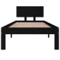 vidaXL Giroletto in Legno Massello Nero 75x190 cm 2FT6 Small Single vidaXL Giroletto in Legno Massello Nero 75x190 cm 2FT6 Small Single