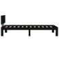 vidaXL Giroletto in Legno Massello Nero 75x190 cm 2FT6 Small Single vidaXL Giroletto in Legno Massello Nero 75x190 cm 2FT6 Small Single