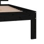 vidaXL Giroletto in Legno Massello Nero 75x190 cm 2FT6 Small Single vidaXL Giroletto in Legno Massello Nero 75x190 cm 2FT6 Small Single