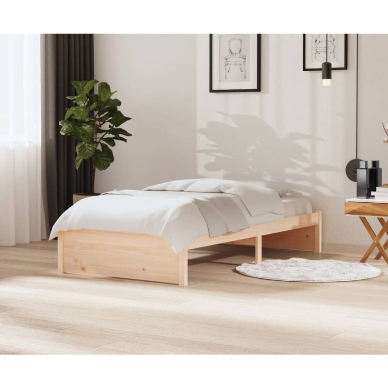 vidaXL Giroletto Bianco in Legno Massello 100x200 cm vidaXL Giroletto Bianco in Legno Massello 100x200 cm