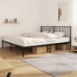 vidaXL Giroletto con Testiera in Metallo Nero 193x203 cm