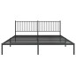 vidaXL Giroletto con Testiera in Metallo Nero 193x203 cm