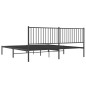 vidaXL Giroletto con Testiera in Metallo Nero 193x203 cm