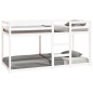 vidaXL Letto a Castello Bianco 90x200 cm in Legno Massello di Pino vidaXL Letto a Castello Bianco 90x200 cm in Legno Massello di Pino