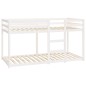 vidaXL Letto a Castello Bianco 90x200 cm in Legno Massello di Pino vidaXL Letto a Castello Bianco 90x200 cm in Legno Massello di Pino