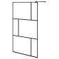 vidaXL Parete per Doccia Walk-in in Vetro Temperato Nera 115x195 cm vidaXL Parete per Doccia Walk-in in Vetro Temperato Nera 115x195 cm