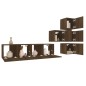 Set Mobili Porta TV 6 pz Rovere Marrone in Legno Multistrato Set Mobili Porta TV 6 pz Rovere Marrone in Legno Multistrato