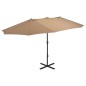 vidaXL Ombrellone da Esterni Palo in Alluminio 460x270cm Grigio Talpa vidaXL Ombrellone da Esterni Palo in Alluminio 460x270cm Grigio Talpa