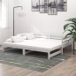 vidaXL Dormeuse Estraibile Bianca in Massello di Pino 2x(90x200) cm vidaXL Dormeuse Estraibile Bianca in Massello di Pino 2x(90x200) cm