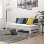 vidaXL Dormeuse Estraibile Bianca in Massello di Pino 2x(90x200) cm vidaXL Dormeuse Estraibile Bianca in Massello di Pino 2x(90x200) cm