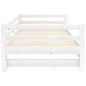 vidaXL Dormeuse Estraibile Bianca in Massello di Pino 2x(90x200) cm vidaXL Dormeuse Estraibile Bianca in Massello di Pino 2x(90x200) cm