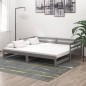 vidaXL Dormeuse Estraibile Grigia in Massello di Pino 2x(90x200) cm vidaXL Dormeuse Estraibile Grigia in Massello di Pino 2x(90x200) cm