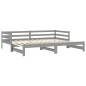 vidaXL Dormeuse Estraibile Grigia in Massello di Pino 2x(90x200) cm vidaXL Dormeuse Estraibile Grigia in Massello di Pino 2x(90x200) cm