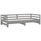 vidaXL Dormeuse Estraibile Grigia in Massello di Pino 2x(90x200) cm vidaXL Dormeuse Estraibile Grigia in Massello di Pino 2x(90x200) cm