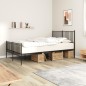 vidaXL Giroletto con Testiera e Pediera Metallo Nero 135x190 cm vidaXL Giroletto con Testiera e Pediera Metallo Nero 135x190 cm