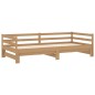 vidaXL Dormeuse Estraibile Marrone Miele Massello Pino 2x(90x200) cm vidaXL Dormeuse Estraibile Marrone Miele Massello Pino 2x(90x200) cm