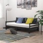 vidaXL Dormeuse Estraibile Nera Massello di Pino 2x(90x200) cm vidaXL Dormeuse Estraibile Nera Massello di Pino 2x(90x200) cm