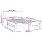 vidaXL Giroletto Miele in Legno Massello 120x190 cm 4FT Small Double vidaXL Giroletto Miele in Legno Massello 120x190 cm 4FT Small Double
